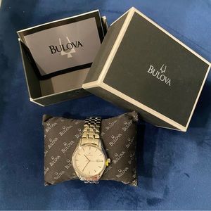 Bulova Men’s Silver Watch- NEW